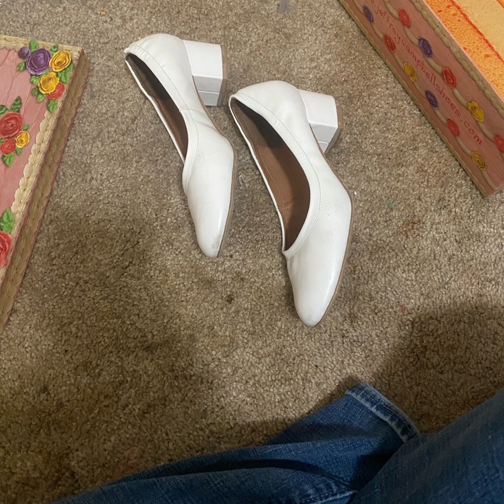 NOT FOR SALE Jeffrey Campbell White Block Heel Shoes
